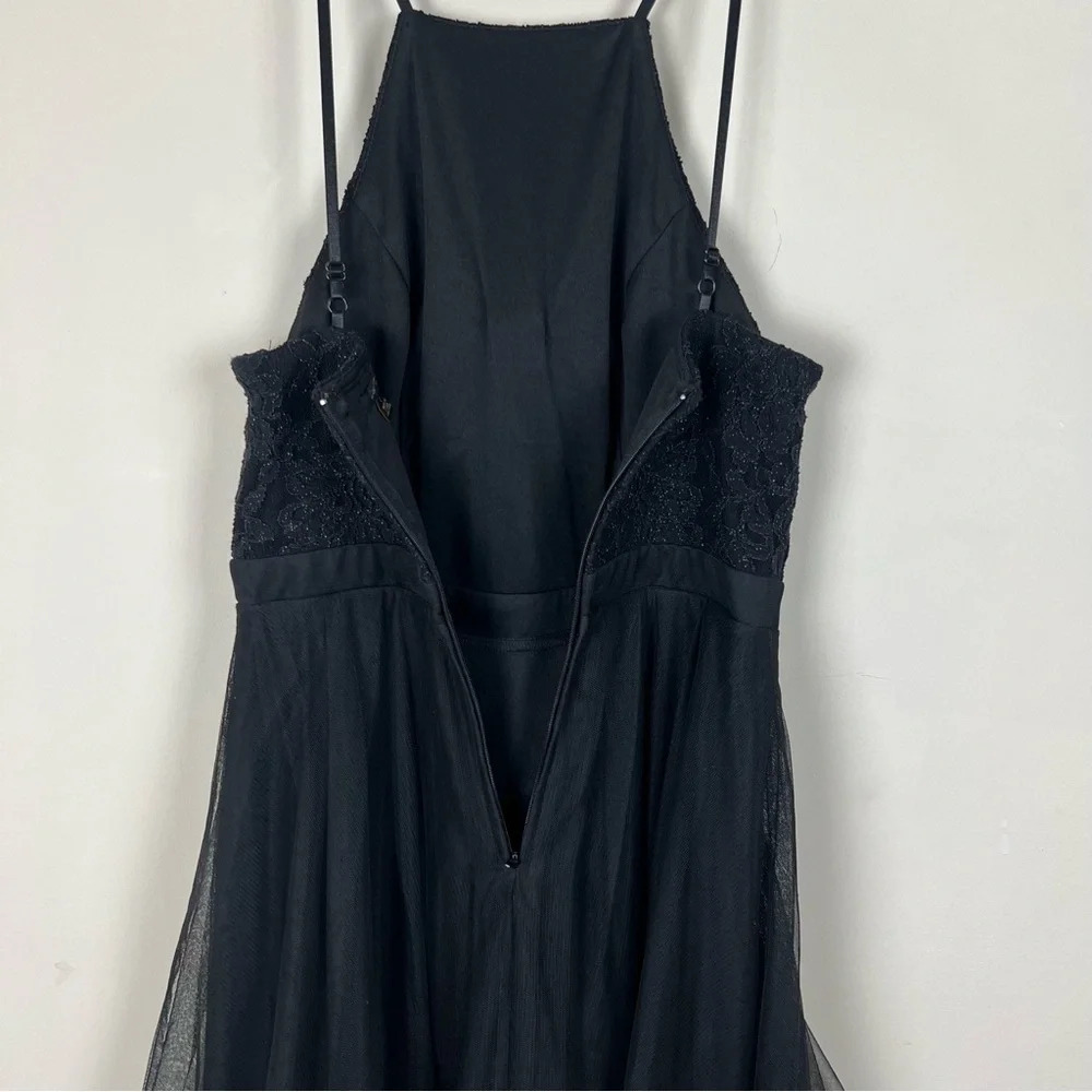 Vintage Y2K City Triangles Sheer Mesh Whimsigoth Edgy Black Dress Goth Witchy 6 - Picture 12 of 15